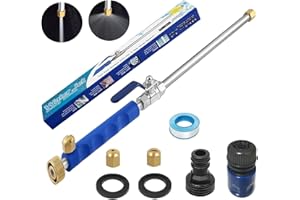 DAMSALE Jet Flux Pressure Washer, Upgraded 2-in-1 Jet Power Pressure Washer Wand Tools with 2 Different Nozzles and Hose Quick Connectors for Garden Hose, Car Washing, Patio and Home Cleaning