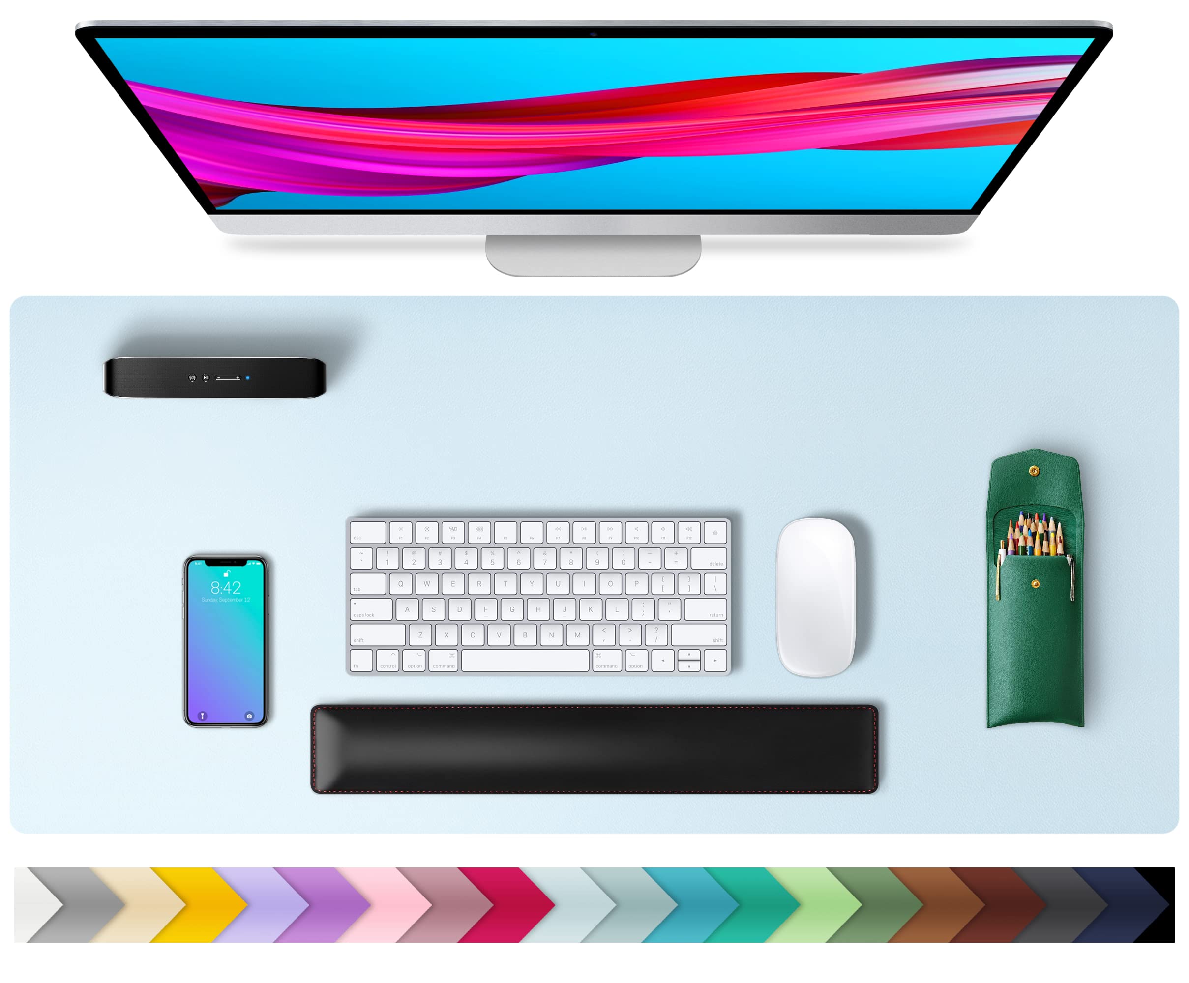 Leather Desk Pad Protector,Mouse Pad,Office Desk