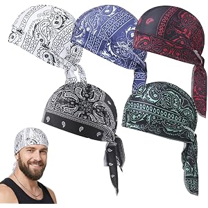 Grayback Falcon Cooling Skull Cap Helmet Liner, Elastic Cooling Headscarf Cap, Breathable Head Wrap Hat for Cycling Running