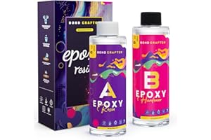 Bond Craftor Epoxy Resin Kit 16OZ, Clear Crystal Resina Epoxica Food Safe, Casting Resin for Art Craft, Jewelry Making, DIY