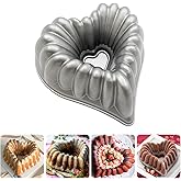 WBJKZJD Charlotte Cake Mold Aluminium Kitchen Accessories Decoration Christmas Wedding Family 3D Charlotte Cake Pan (Love heart shape)
