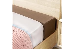 WUIOYNF Bed Gap Filler, Mattress Extender for Full/Twin/Queen/Cal King/King Bed, Headboard Pillow Between Headboard and Mattress or Wall, High-Density Sponge with Removable Cover(Dark Brown-60*6*8in)