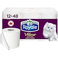 Royale Velour Toilet Paper, 12 Equal 48 Rolls, 284 Bathroom Tissues per roll