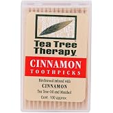 Cinnamon Tea Tree Toothpicks 100 count By Tea Tree Therapy - 12 Pack