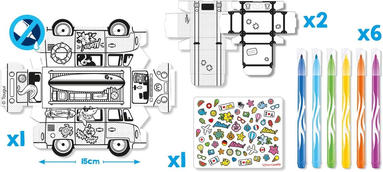Maped Creativ Mini Box - Paper Camper Van Toy - Image 5