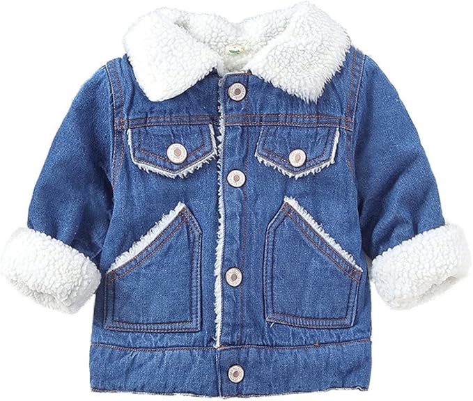 warm fleece denim jacket