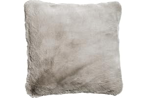 UnHide Squish - Faux Fur Pillow - Extra Soft Throw Pillow - Square Shaped Pillow, Polyester Fill - Machine Washable - Perfect for Living Room, Bedroom, or Guest Room - 20” x 20” - Greige