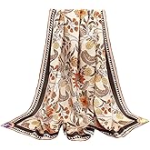 ANDANTINO 100% Silk Scarf 43" Large Square Lightweight Headscarf& Shawl–Women Hair Wraps-With Gift Packed