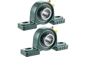 Eowpower 2 Pieces UCP205-16 Pillow Block Bearing 1 inch Inside Diameter Set Screw Lock