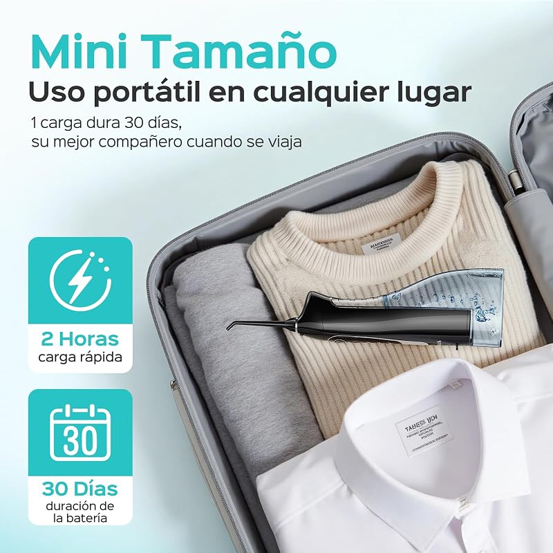 C20 Irrigador Bucal Professional Depósito más de 300 ml, Negro