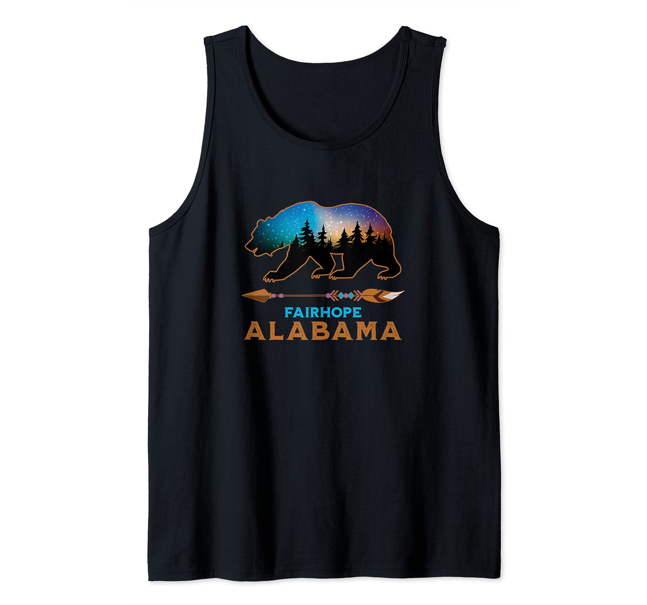 Fairhope Alabama USA American Black Bear Vacation Souvenir Tank Top