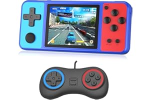 Beico Handheld Game Console for Kids Adults 3.0" Large Screen Built in 270 Classic Retro Video Games Seniors Electronic Games Consoles Birthday Present (Blue)