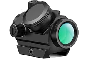 MidTen Rechargeable Red/Green Dot Sight with Motion Awake 3 MOA Dot Compact Scope, 1x21mm Optics with Lower 1/3 Co-Witness Riser & Low-Profile for 20mm Pica tinny Mount, IPX7 Waterproof & Fogproof