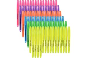 coruscant Highlighter - 100 pack color highlighter, color transparent visible fluorescent pen shell, wide chisel point mark, fluorescent pen, school, office