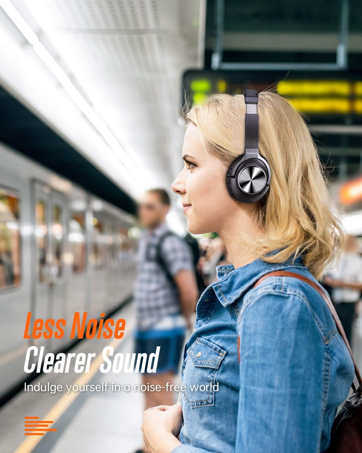 Active Noise Cancelling Headphones VANKYO C750 Bluetooth Headphones Over Ear with Microphone Wireless Headset Hi-Fi Stereo Deep Bass with 30H Playtime, Protein Earpads for Travel Work TV PC Cellphones: Home Audio & Theater
