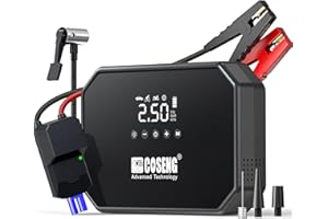 COSENG J22 3500A Portable Jump Starter with Air Compressor, 150PSI Tire Inflator, 12V Car Battery Booster (All Gas & up to 6.0L Diesel Engines), Smart Jumper Cables, 3-Mode Emergency Flashlight