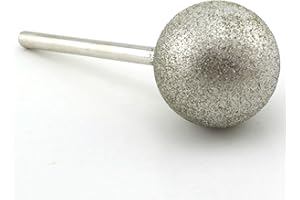 ILOVETOOL 50 mm Dia Spherical Head Diamond Grinding Bit Coated Mounted Points Round Ball Burs Grit 80 Shank 8mm Coarse Tools for Stone