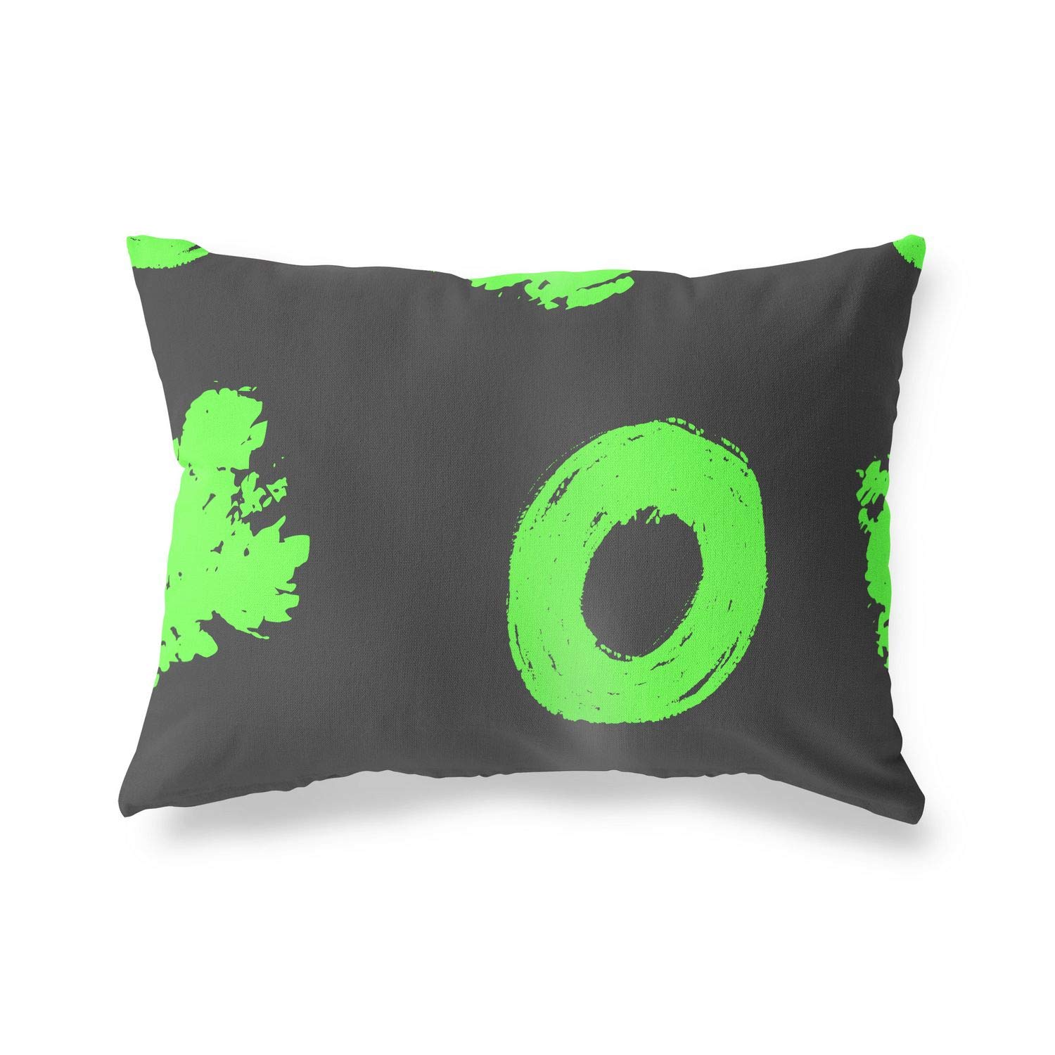 Bonamaison Decorative Cushion Cover Neon Green & Fume, Throw Pillow Covers, Home Decorative Pillowcases for Livingroom, Sofa, Bedroom, Size: 35x50 Cm - Designed and Manufactured in Turkey