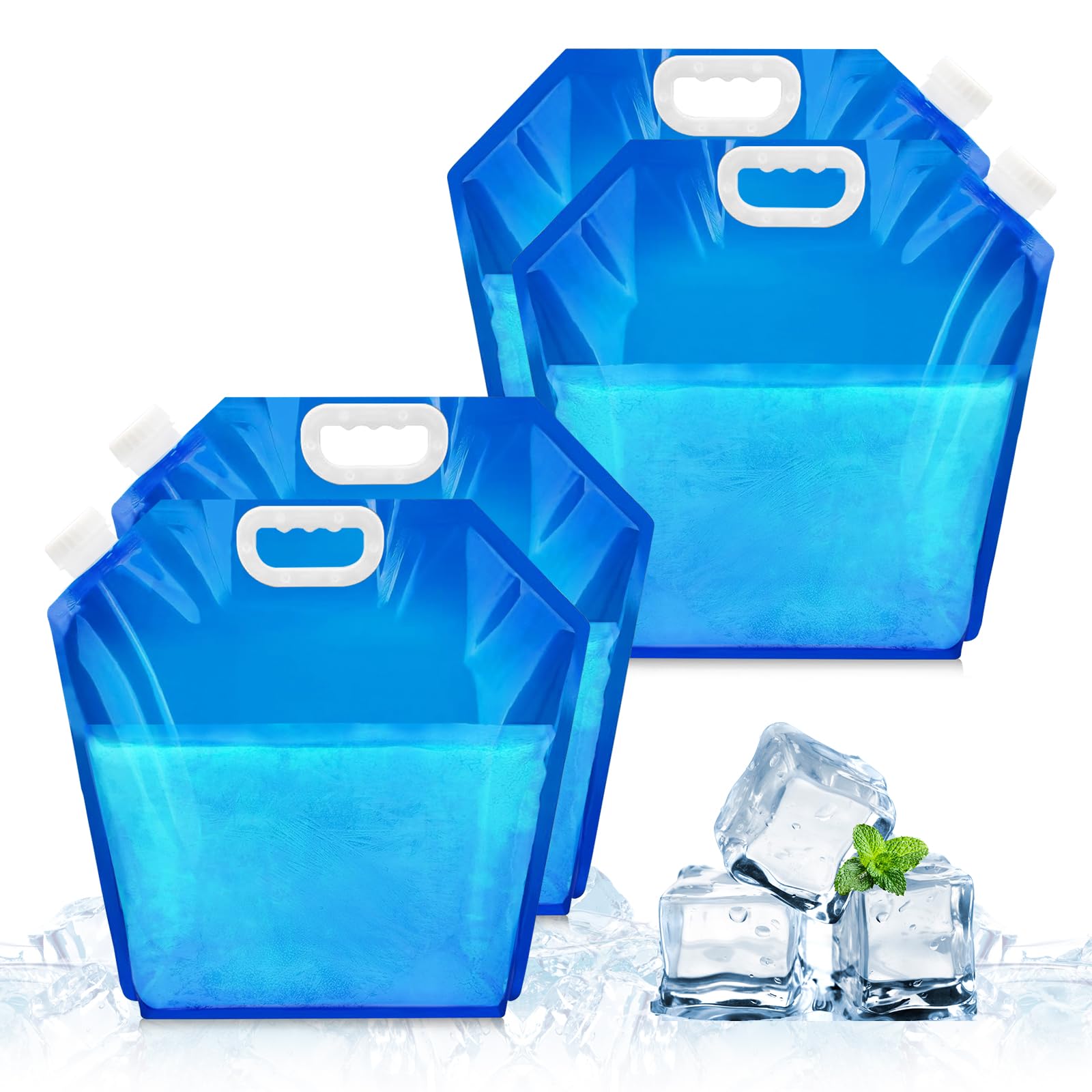 Photo 1 of 4 PCS Ice Bath Bags, Reusable Bathtub Freezer Water Bag, 5L Cold Plunge Tub Accessories, Ice Baths at Home, Muscle Recovery for Athletes, Portable Ice Barrel Cold Therapy