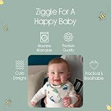 Ziggle Bandana Dribble Bibs Cotton Front 0-24 Months Dino Stars view 6