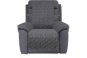 Ameritex Waterproof Nonslip Recliner Cover Oversized Christmas Decor Stay in Place, Dog Couch Recliner Cover Furniture Protector for Pets and Kids (Dark Grey, 30'')