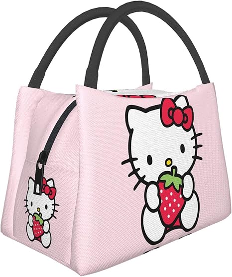Amazon Co Jp Hello Kitty ハローキティ ランチバッグ 弁当袋 お弁当バッグ お弁当箱 ランチ巾着 ランチベルト 折り畳み 大容量 保冷 保温 防水 収納 防菌 耐用 通勤 通校 旅行 子供用 メンズ レディース Home Kitchen