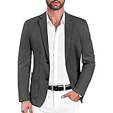 COOFANDY Mens Casual Sport Coat Blazer Two Buttons Knit Lightweight Suit Jackets