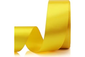 Nsilu 1-1/2 inch, Yellow Ribbon for Gift Wrapping 50 Yards Perfect Wedding Party Wreath Sewing DIY Hair Accessories Decoration Floral Hair Balloons Other Projects