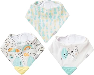 Nuby Bandana Teething Bibs Pack of 3 with Teething Corner