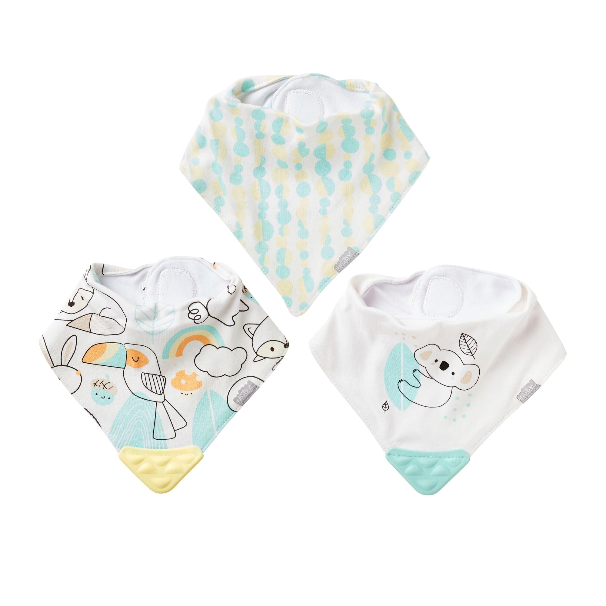 Nuby Bandana Teething Bibs, Pack of 3