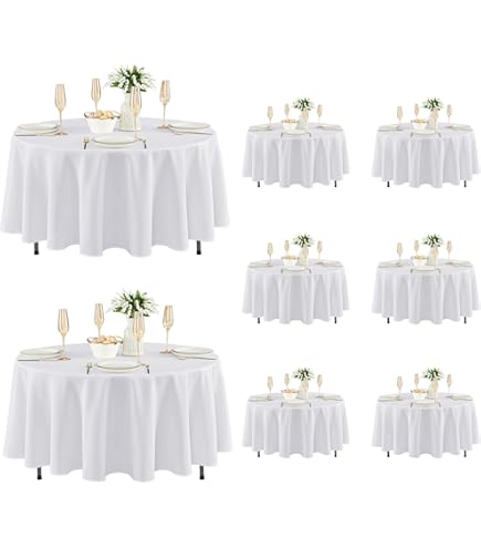 Decorelia Waterproof Round Tablecloth For Round