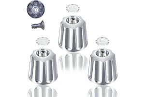GENERIC 3 Piece Shower Knob Replacement Set,12 Tooth Broach Stem,Replacement Compatible with Price/Pfister Verve Tub Shower - Hot/Cold/Diverter Handles,Easy to Replace and Maintain,Durable Metal Material