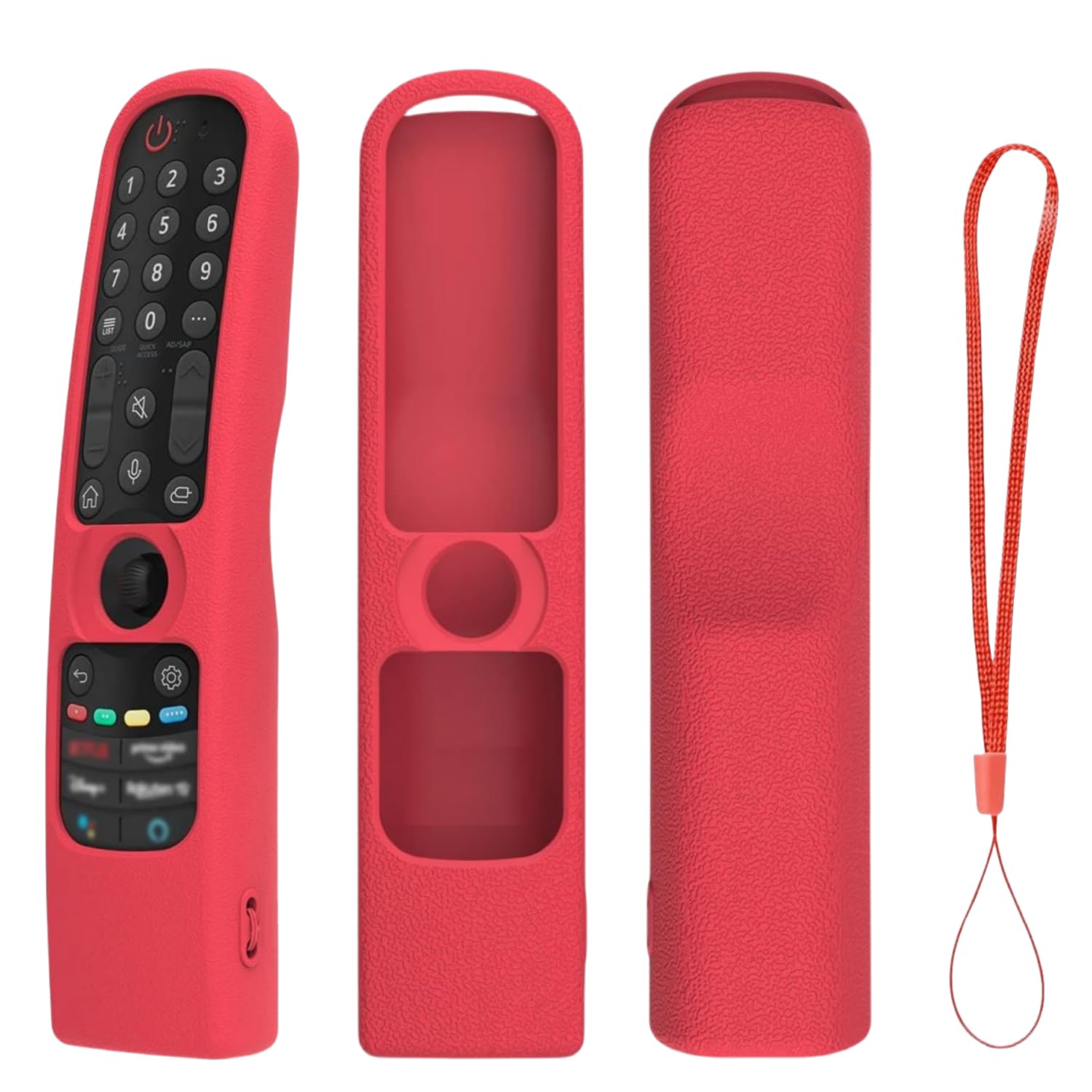 Silicone Case for LG MR21GA MR21GC Remote Control [Shockproof] Anti-Slip Protective Cover for LG MR22GA MR22GN MR23GA MR24GN Magic Remote 2021-2024 Case Sleeve Holder Protector Skin - Not Glow Red