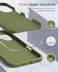 OuXul Designed for iPhone 16 Case,Shockproof Liquid