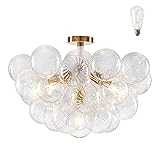 YIHANTLZ Nordic Bubble Ball Semi Flush Mount