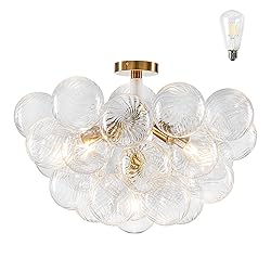 YIHANTLZ Nordic Bubble Ball Semi Flush Mount