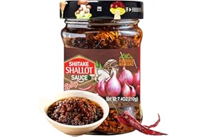 VIGOROUS MOUNTAINS Fried Shallots Sauce, 7.4Oz (210g), Strong Flavor With Fried Shallots, Chili Peppers, Shiitake & Spices, Ideal Dipping Sauce for Stir - fry, ramen & Rice