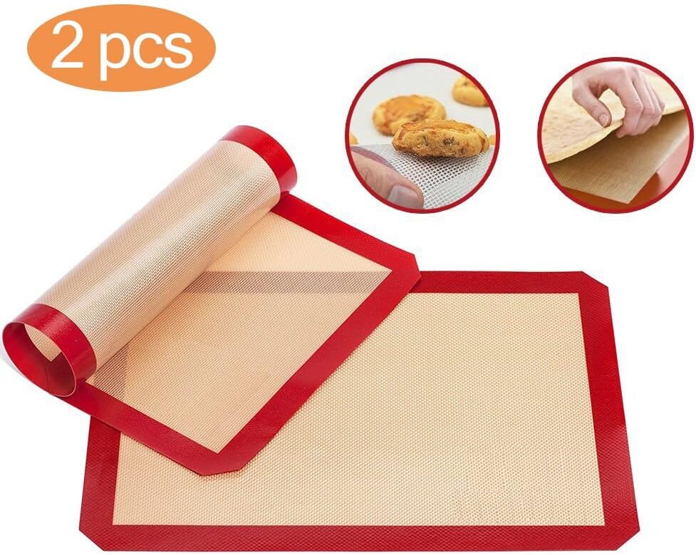 GYOYO [Pack of 2 Silicone Baking Mat, Silicone Mat, Pastry Mat and Baking Mat, Non-Stick Coating, Non-Stick Coating, 30 x 40 cm