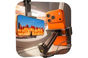 LISEN Airplane Phone Holder Mount with Light Handsfree for Plane Seat Back Airplane Travel Essentials Gadgets Flying Long Fli