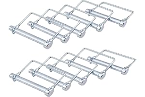 Truleego 10 Pack Trailer Coupler Pin 3/8x3-5/32in Towing Hitch Pin Heavy Duty Wire Lock Pin Secure PTO Shaft Locking Pin for Trailers, RVs, Boats, Farm Equipment