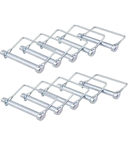 Hardware Pins 8-Pack Trailer Hitch Pins 5/16 Inch - Heavy Duty Safety Coupler Pins With Lock - For Trailers, Lawn Equipment & Farming Trailer Tongue Pin - View #2