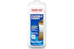 Band-Aid Brand Adhesive Bandages Flexible Fabric, 8 Count (Pack of 1)