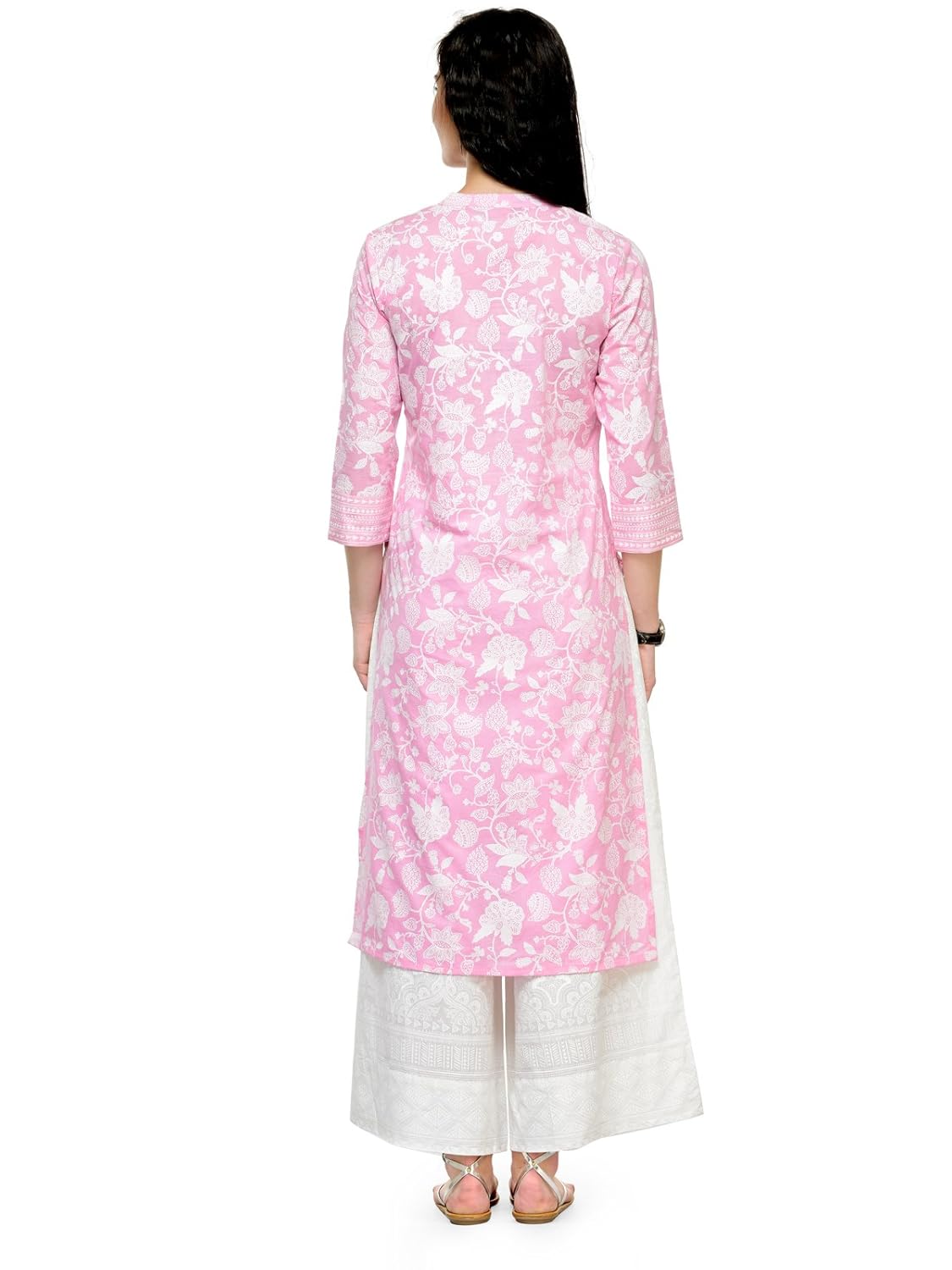 varanga pink cotton printed kurta kff-varss17143