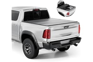 Tono King FRP Hard Tri-fold Tonneau Cover Fold Truck Bed Covers Compatible with 2009-2025 Dodge Ram 1500 & 2500 6' 4" Bed Without Ram Box (76.3")
