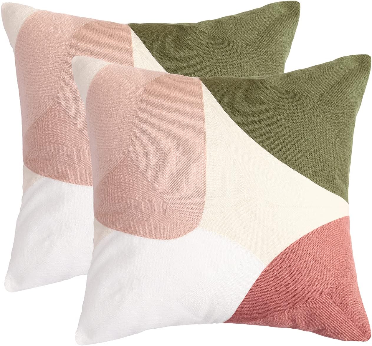 Vancl Pillow Covers Pillow Cover Set of 2 Throw Pillow Covers 18x18 Throw Pillows Embroidered Pillow Covers Pillows Decorative Pillow Covers Bedroom Decor Farmhouse Decor House Décor: Home & Kitchen