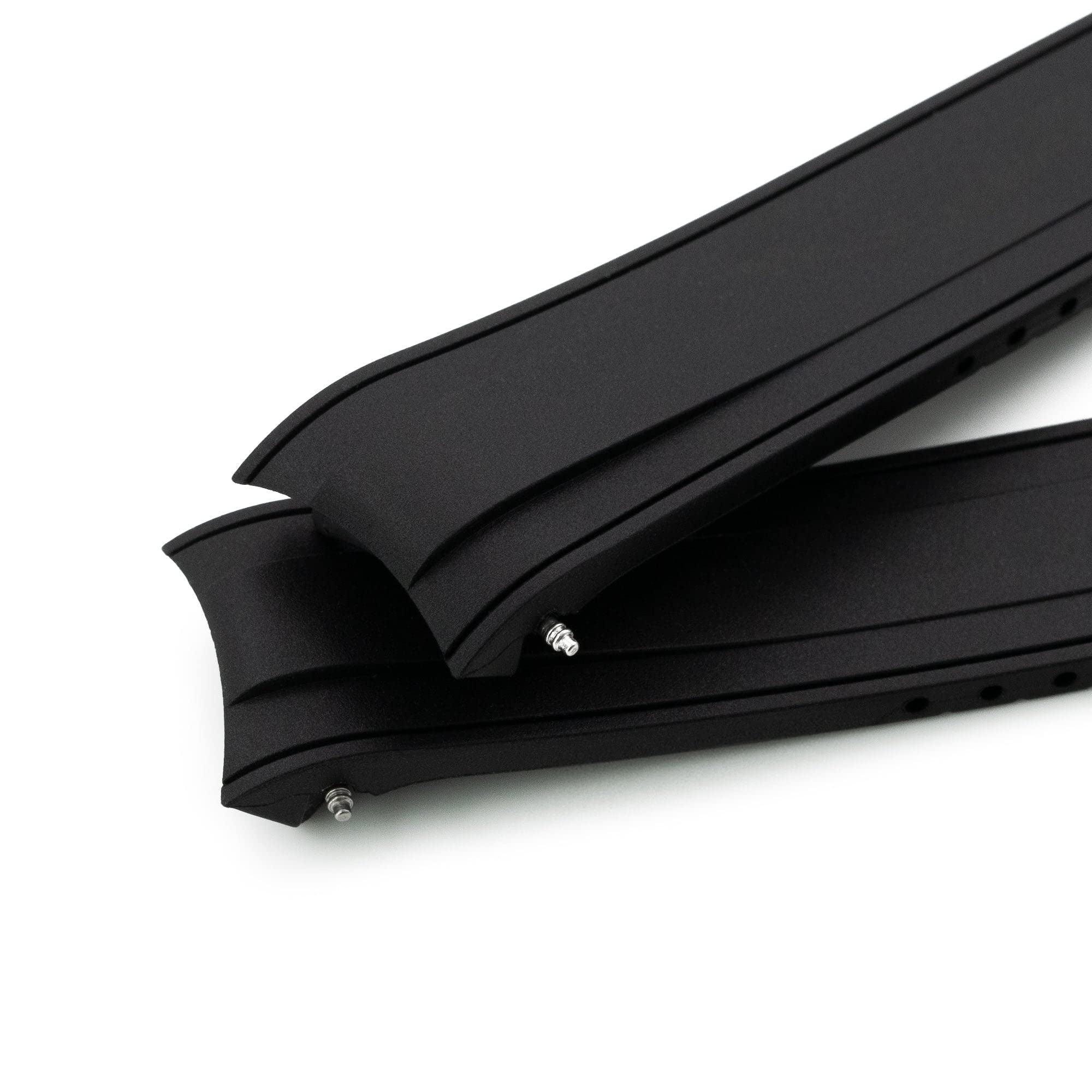 StrapXPro Rubber Watch Strap compatible with Seiko 5 Sport 5KX SRPD55 GMT SSK001, Black