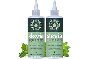 Natrisweet Liquid Stevia Drops, 8oz 2pack, Pure Sweetener from Stevia Extract, Plant-Based Sugar Substitute, Zero Calorie Keto Sweetner, Mix Liquid Sugar into Drinks and Treats, Non-GMO