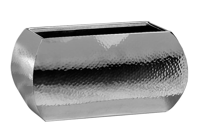 JARDIN Übertopf,Edelstahl 13x23cm,H.12cm: Amazon.de: Küche & Haushalt