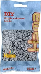 Hama Beads Midi Fuse Beads Approx 1000 Grey Mosaic Craft Kids Ages 5+ Brand New view 1