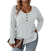 DOLNINE Plus Size Sweatshirts for Women Fashion Long Sleeve Tops Pullover Fall Winter Casual Loose Shirts